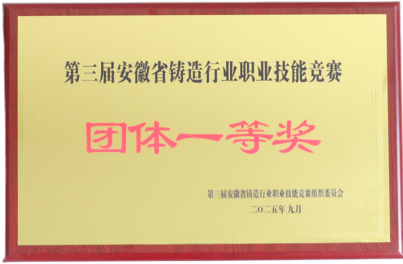 第三屆安徽省鑄造行業(yè)職業(yè)技能競(jìng)賽團(tuán)體一等獎(jiǎng).png